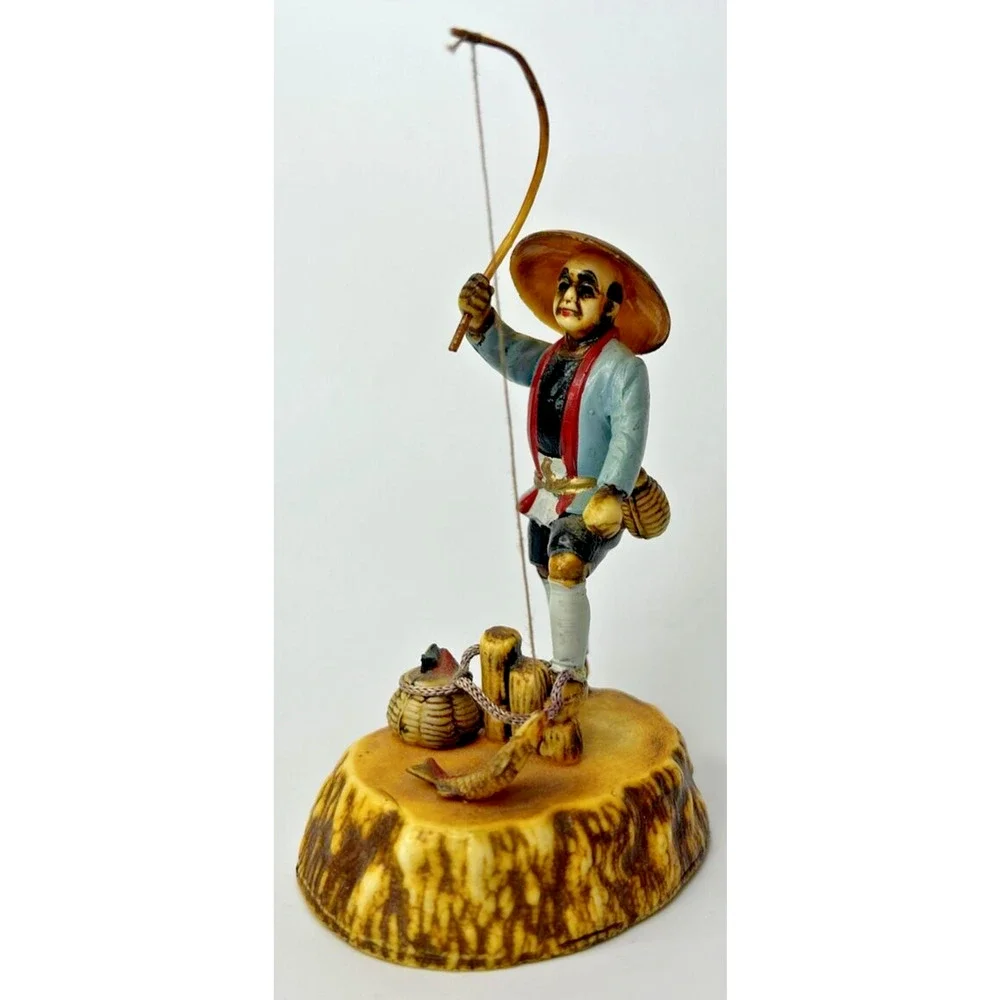Vintage Japanese Celluloid‎ Fisherman Figurine SKU PB196/36